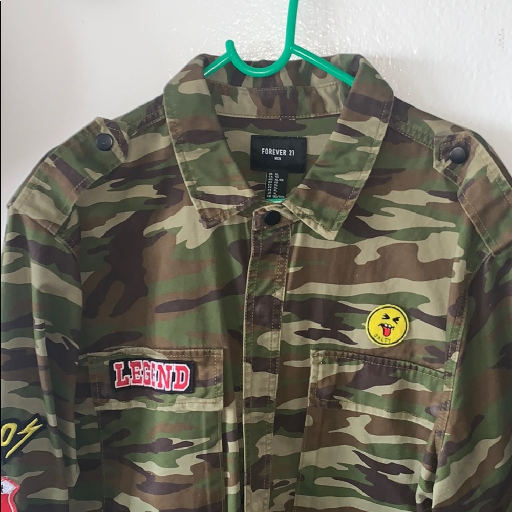 Camo Button Jacket